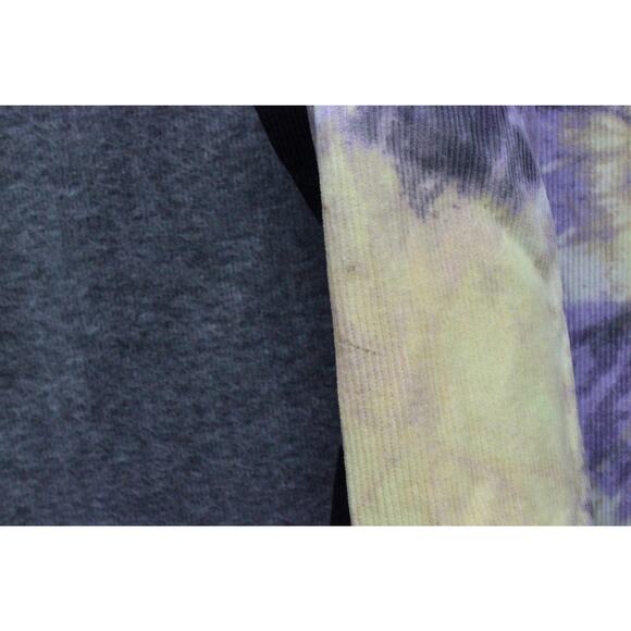 H&M Black Shirt Corduroy Tie Dye Long Sleeve Cotton Mens Medium Shacket - Picture 5 of 7